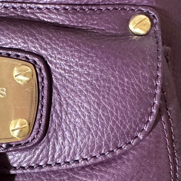 Michael Kors Purple Hobo Bag with Gold Hardware - Picture 6 of 12